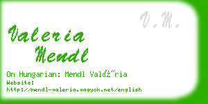 valeria mendl business card